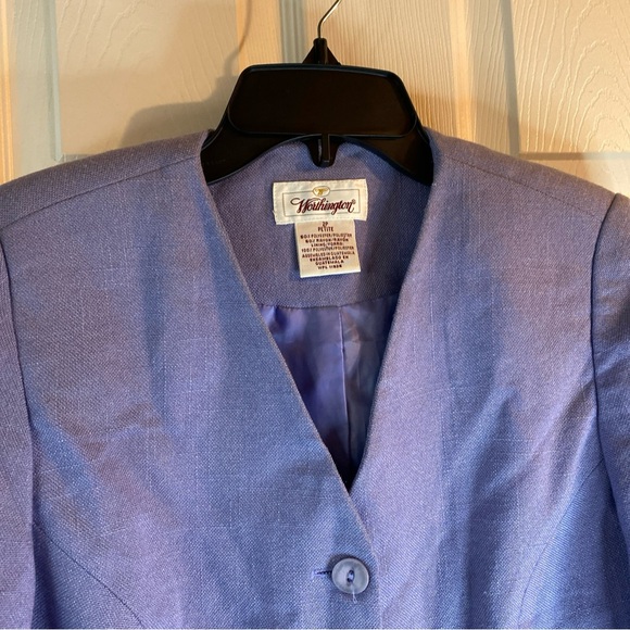 Worthington Women Petite 2P Blazer Crop Business Professional Fancy Cocktail Fun - Picture 4 of 13